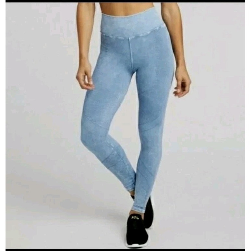 Soulcycle‎ X NUX Denim Mineral Wash Leggings M Woman's